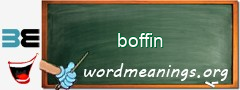 WordMeaning blackboard for boffin